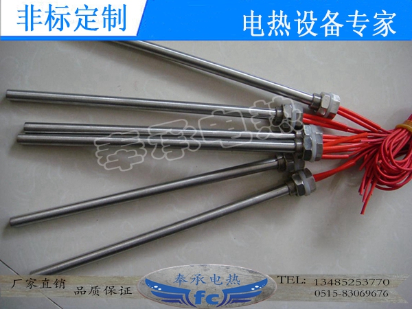 水加熱電熱管，絲扣單頭